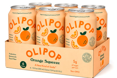  OLIPOP Orange Squeeze Prebiotic Soda 6 Pack 12oz Cans Soda FREE SHIPPING!!!!!