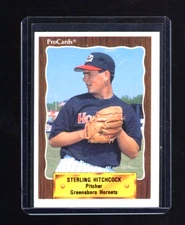STERLING HITCHCOCK 1990 CMC Pro Cards Minor League #822 Greensboro Hornets  MINT