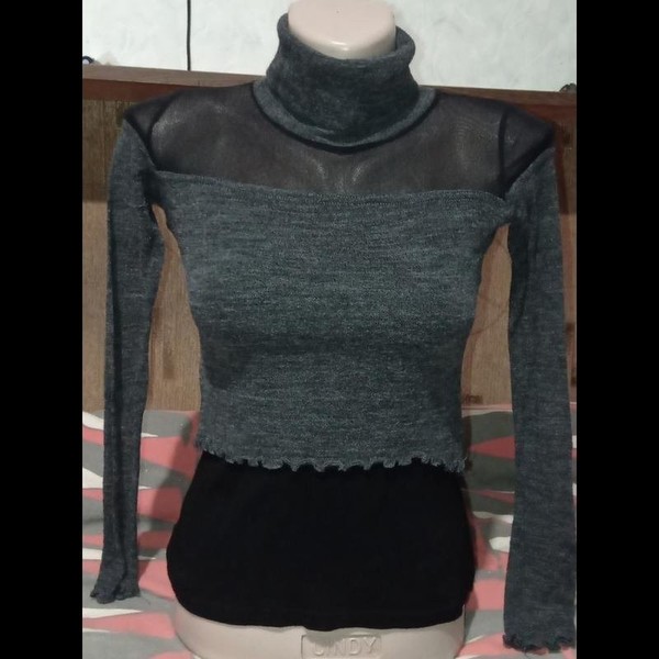 Women Jane Norman Turtleneck Black Viscose 36