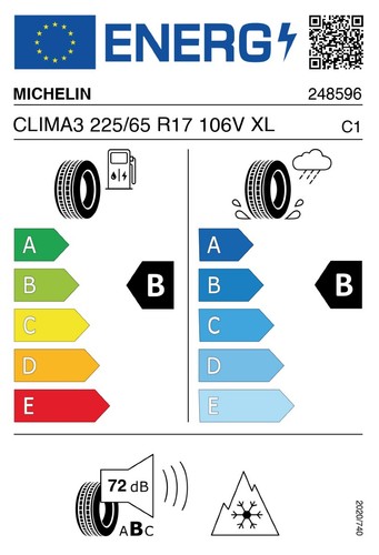 Reifen MICHELIN CLIMA3 225/65 R17 106V XL - B, B, 2, 72dB - Bild 3 von 4