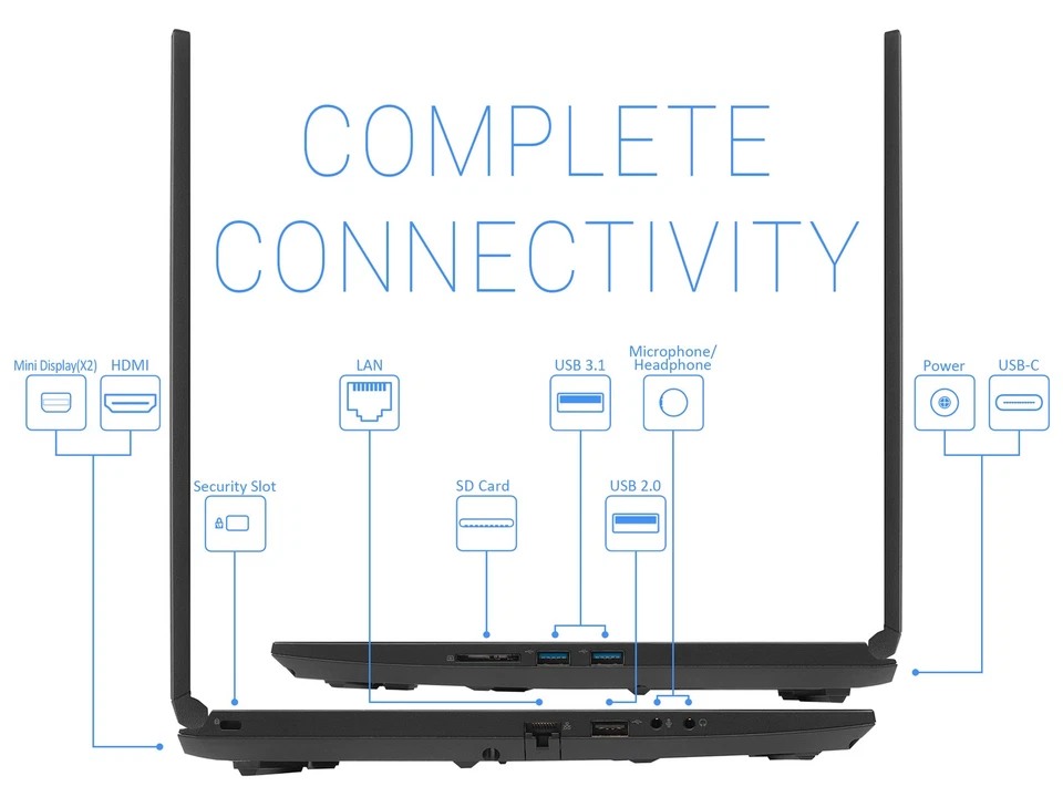 EVOO Laptop, 15" FHD, i5-10300H, 8GB RAM, 256GB SSD, GTX 1650, Windows 10 Pro - Image 4 of 4