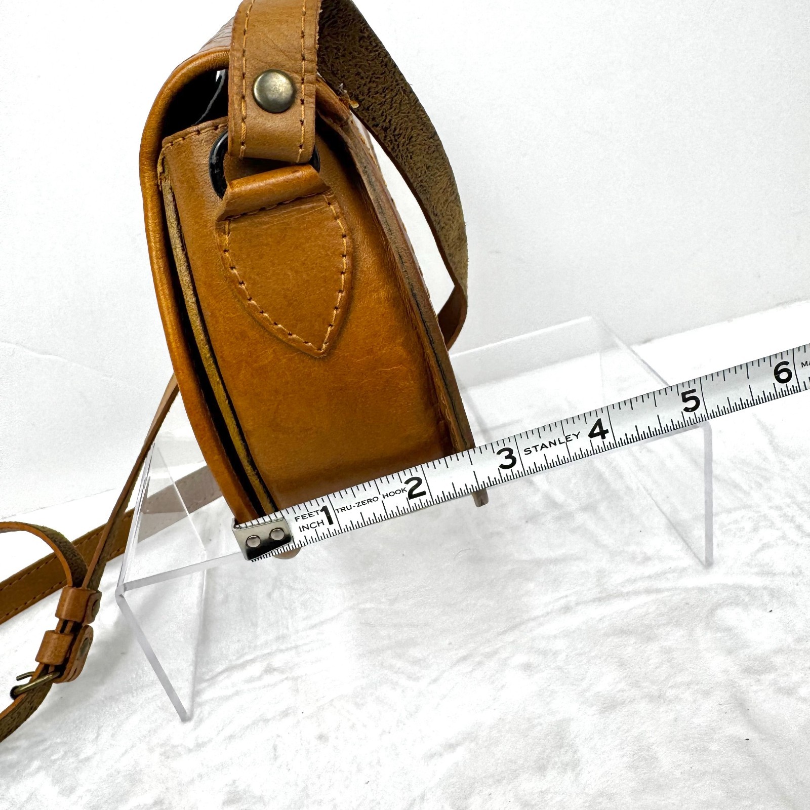 Beara Beara Structure Tooled Caramel Genuine Leat… - image 6