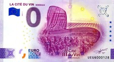 33 BORDEAUX La Cité du Vin 7, 2025, Billet Euro Souvenir