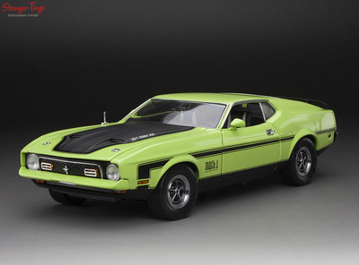 Sunstar 3638 Ford Mustang Mach 1 1971 Grabber Lime 1:18 Diecast Modellauto