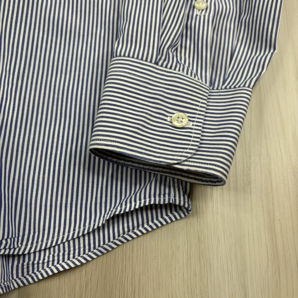 J.Press Button Up Dress Shirt USA Preppy Oxford Men’s Size 15 1/2-34 Striped - Image 3 of 4