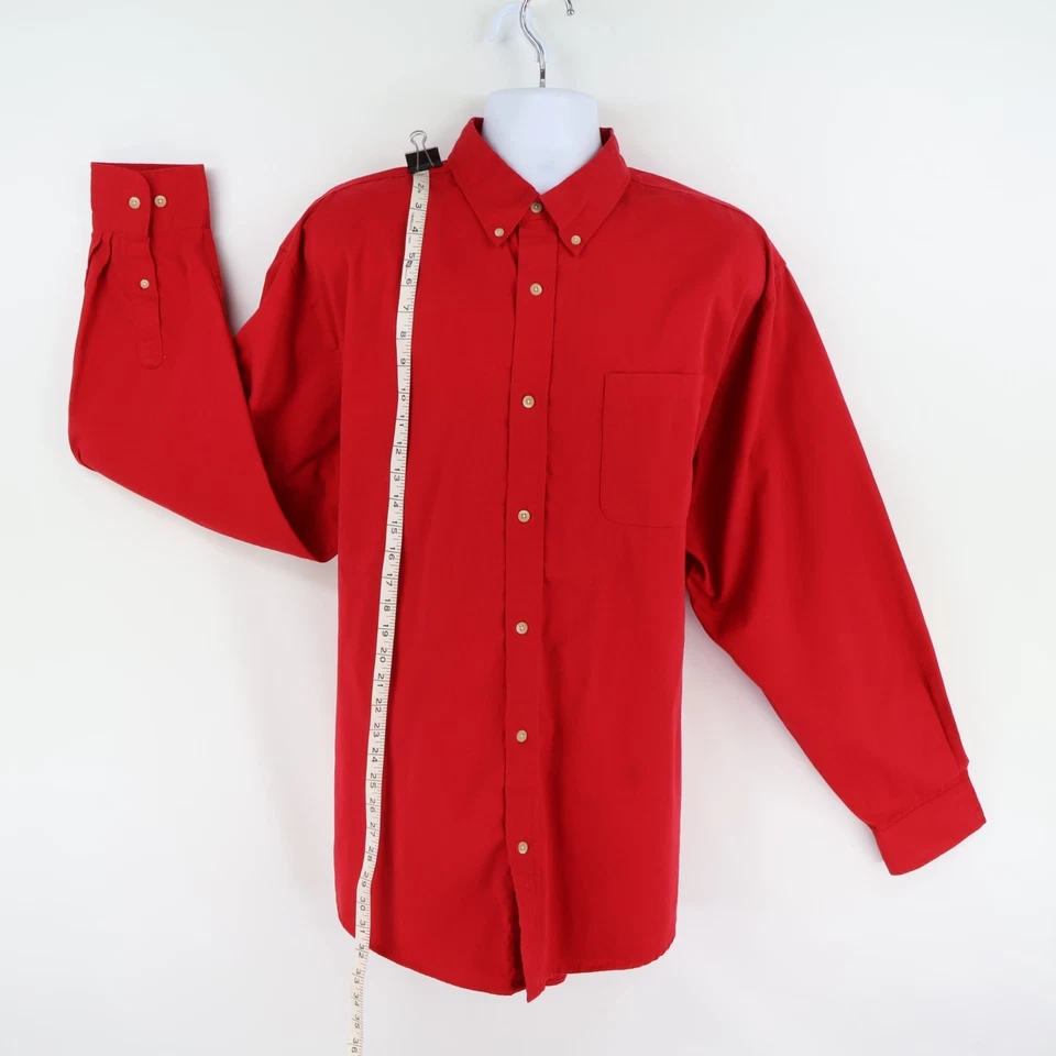Jonathan Corey Dress Shirt Mens Sz 17x35/36 (2XL) Red Cotton Button Down Collar - Image 3 of 4