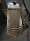 Antique Primitive Tin Coffee Pot c1890 8 1/2" tall — photo 2