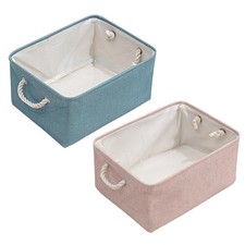 Folding Storage Basket Cubes Toys Organizers with Handles for Toys Books