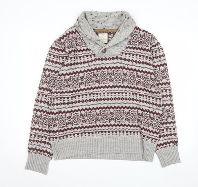Pullover Pulli Herren UK Größe L Dunnes Grau