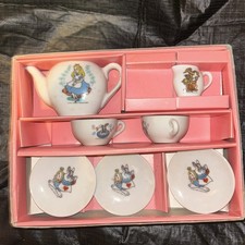 VTG Walt Disney Productions 1951-84 Alice In Wonderland Toy China Tea Set