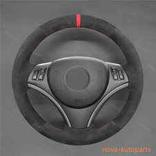 Alcantera Red Strip Steering Wheel Cover Wrap For Bmw 3 Series E90 E91 E92 E93 C Alcantera Red Strip Steering Wheel Cover Wrap For Bmw 3 Series E90 E91 E92 E93 C