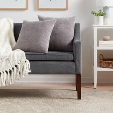 2pk chenille square throw pillows