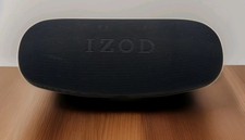 Izod hard clamshell eyeglasses/sunglasses case. Ribbed Texture w/Izod Logo.