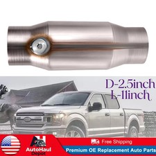 High Flow Universal Catalytic Converter 2.5 Inch Inlet Outlet Epa O2 Port