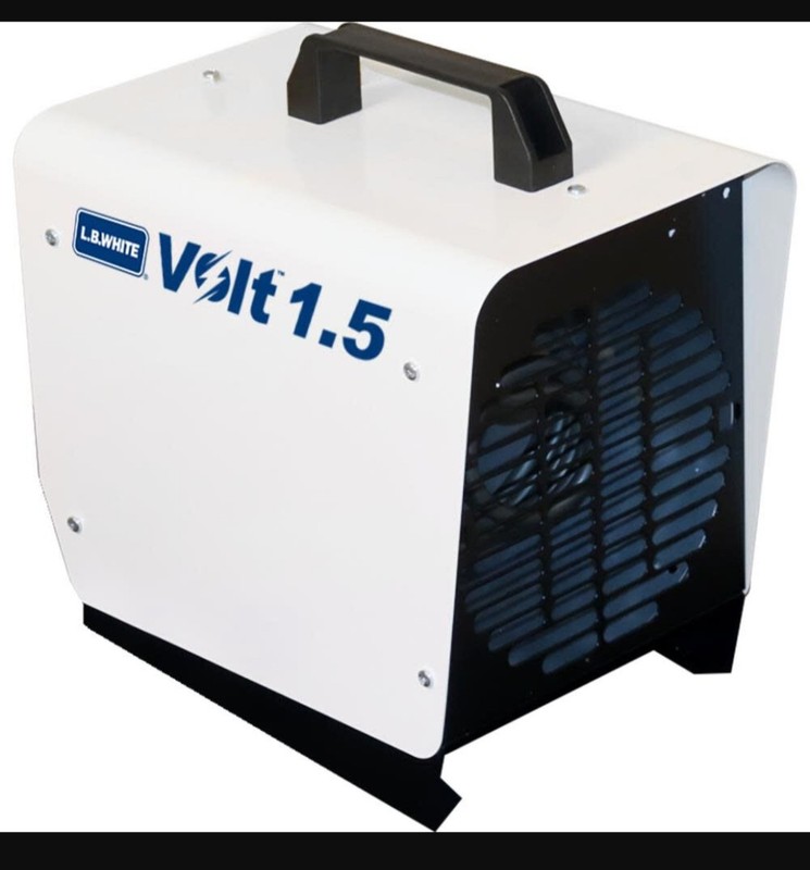 L.B. White Volt 1.5 Portable Electric Forced Air Jobsite Heater 5100 BTU 120V