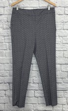 TALBOTS WOMEN  S BLUE  WHITE POLKA DOT PRINT CHATHAM ANKLE PANTS SIZE 8