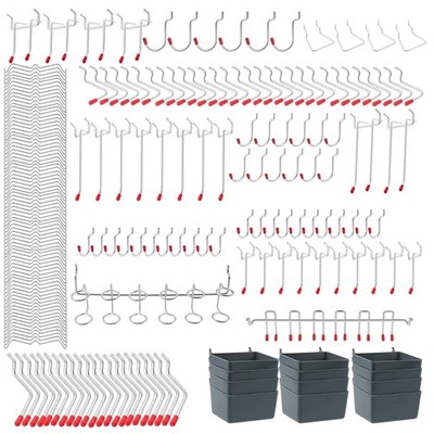 Pegboard Haken Set 230 Stück Werkstatt Garage Werkzeug Lochwand Kunststoff