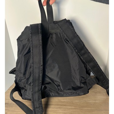Lesportsac Black Medium Wayfarer Nylon Drawstring Backpack  display picture 1