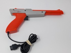 Original 1985 Nintendo NES Zapper Duck Hunt Gun - NES-005 Authentic OEM - Orange