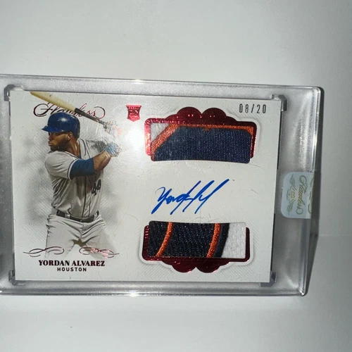 Yordan Alvarez 2020 Flawless Rookie Game Worn Patch Auto RPA On Card Auto /20🔥