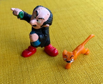 Vintage 1978 Super Smurf Gargamel & Azrael 40211 PVC Action Figure Schleich Peyo