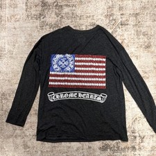 Chrome Hearts Black Cotton Graphic Logo Long Sleeve Crew Neck T-shirt Size M Chrome Hearts Black Cotton Graphic Logo Long Sleeve Crew Neck T-shirt Size M