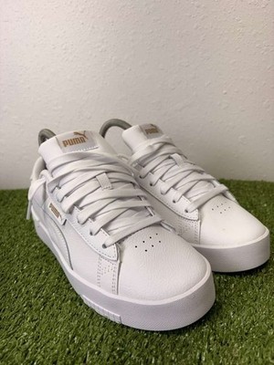 NEW PUMA Court Jada Classic Platform Shoes Women 6 White Low Top Sneakers