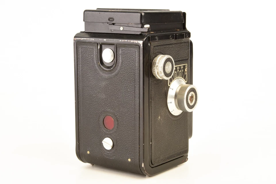 Cámara TLR Ciro-flex 120 Film 6x6 cm con lente Wollensak 85 mm f/3,5 COMO ESTÁ V24 Foto 4 de 4