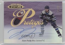 2020-21 Upper Deck Stature Proteges 22/24 Liam Foudy #P-23 Patch Auto 1pc9