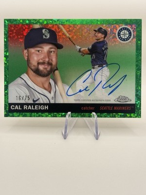 2025 Topps Chrome Platinum CAL  RALEIGH Auto /75 Green Mini Diamond #CPA-CR