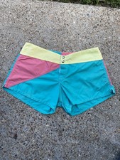 RARE NICE VINTAGE ORIGINAL 1980'S 3-COLOR SUN BRITCHES SWIM TRUNKS BOARD SIZE 36