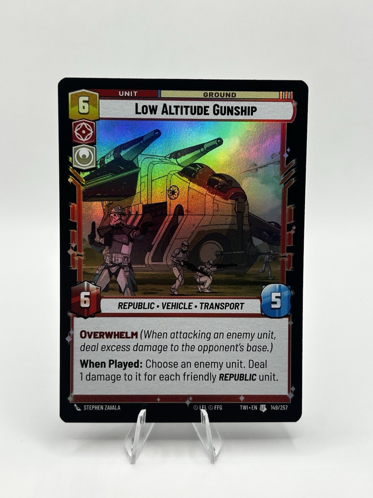 Star Wars Unlimited Twilight Republic - Low Altitude Gunship Foil  149/257