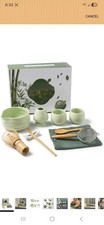 Matcha Whisk Set 8 Pcs Matcha Set with Ceramic Bowl with Spout, Whisk, Hold...