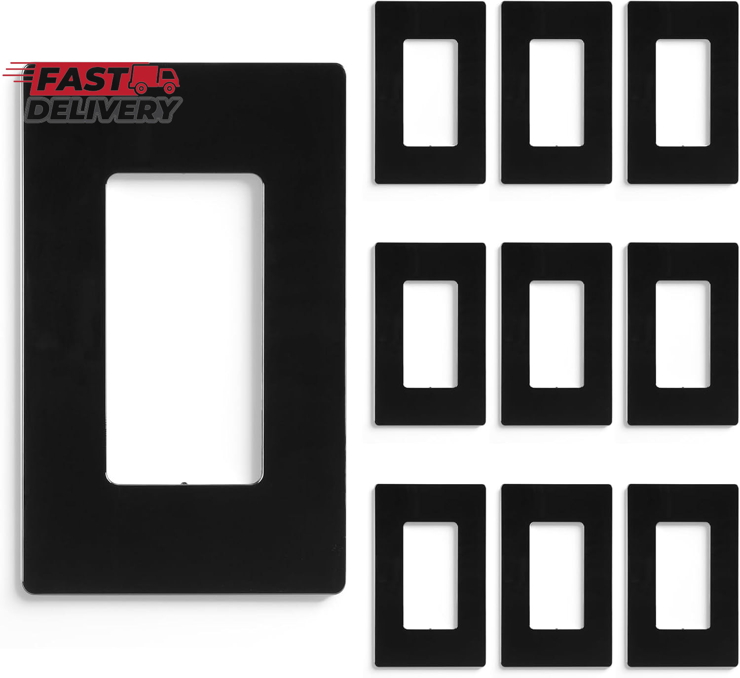 Cover 10 Pack - 1-gang Light Switch Cover Plate