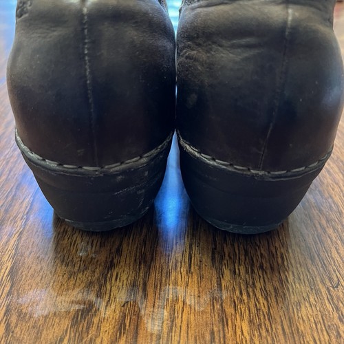 Patagonia Women’s Leather Loafers Clogs Shoes Deep Espresso Brown Slip On Sz 11 - Picture 5 of 9