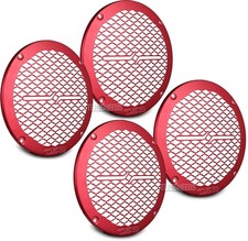 4 DS18 6.5" SLIM METAL MESH HONEYCOMB CAR SPEAKER SUB GRILLS RED PRO-GRILL6MS