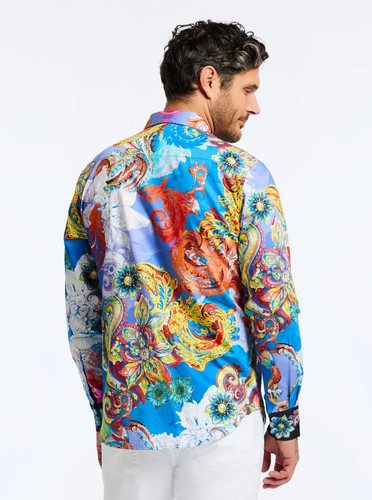 Robert Graham TABORSKY'S TALE Baroque XL EDIZIONE LIMITATA $498 nuovo con etichette vestibilità classica - Foto 8 di 10