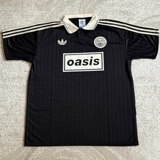 adidas x Oasis Live 25 Tour Jacquard Football Jersey Black Cream XL