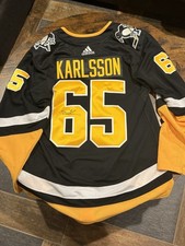 Signed Adidas Authentic Erik Karlsson Pittsburgh Penguins Jersey Third 52
