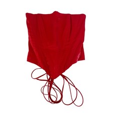 Top Corsé Rojo Cache De Colección Y2K Sin Tirantes Con Cordones Espalda Rojo Brillante EE. UU. Talla 1/2