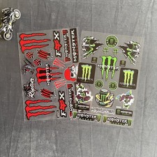 2 Whole Sheets MONSTER ENERGY Motorcycle Cars Waterproof Bike Stickers DIY 012