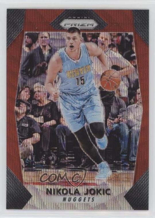 2017-18 Panini Prizm Ruby Wave Prizm Nikola Jokic #166 0za4