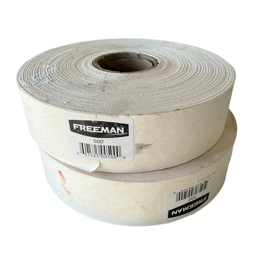 Pair (2) - 2-1/16 in. x 500 ft. Heavy? Paper Drywall Joint Tape Rolls FREEMAN
