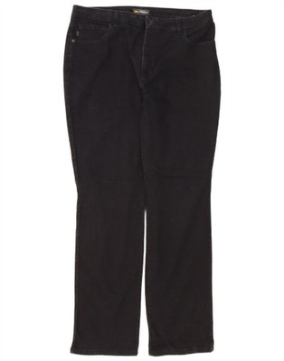 Lee Damen High Rise Relaxed Fit Straight Jeans US 16 2XL W38 L32 Schwarz OQ01