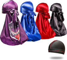 Silky Durags for Men 360 Waves, with a Designer Do Rag  Wave Cap