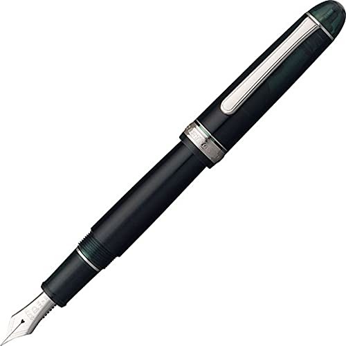 Penna stilografica platino #3776 secolo rodio alloro verde extra spessa PNB-18000CR - Foto 2 di 2