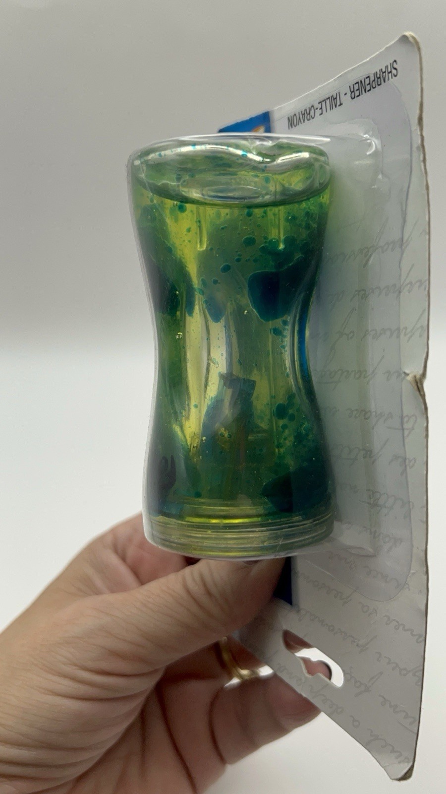 New Foohy Brand Papermate Lava Lamp Pencil Sharpener Blue Green Rare 2010