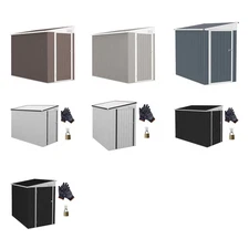 Outsunny Steel Garden Storage Shed Metal Tool House with Lock & Keys