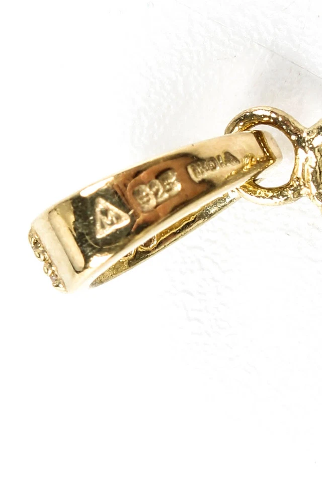 Lágrima con cuentas de labradorita chapada en oro amarillo de plata de ley P Foto 3 de 3