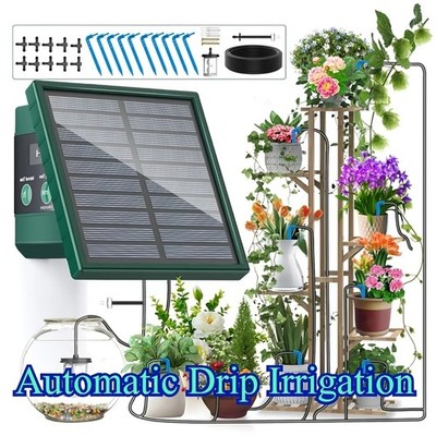 Solar Irrigation System, Automatic Watering System 10m Irrigation Drip Hose DIY